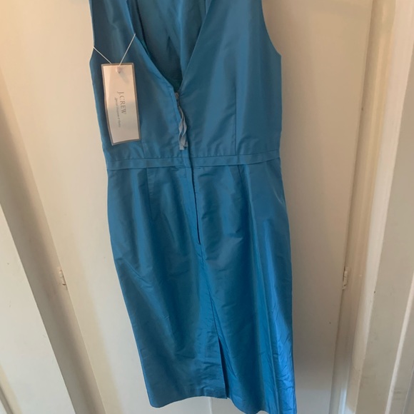 100% silk JCrew Blue taffeta dress! New with Tags! Size 4. “Gracie” - Picture 3 of 4